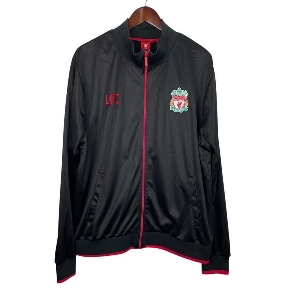 Liverpool Football Club | Black Red Logo Zip Track Jacket